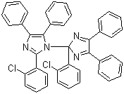 结构式 CAS# 7189-82-4, 1,2'-双(2-氯苯基)-四苯基联咪唑; 2,2'-双(2-氯苯基)-4,4',5,5'-四苯基-1,2'-联咪唑; 2,2'-双(邻氯苯基)-4,4',5,5'-四苯基-1,2'-双咪唑