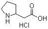 结构式 CAS# 71985-79-0, 2-吡咯烷基乙酸盐酸盐