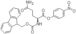 结构式 CAS# 71989-21-4, N-芴甲氧羰基-L-谷氨酰胺 4-硝基苯酯