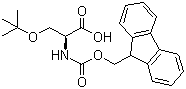 Fmoc-O-叔丁基-L-丝氨酸分子结构 (CAS 71989-33-8)