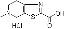 structure of CAS# 720720-96-7, 5-Methyl-4,5,6,7-tetrahydrothiazolo[5,4-c]pyridine-2-carboxylic acid hydrochloride;5-methyl-6,7-dihydro-4H-[1,3]thiazolo[5,4-c]pyridine-2-carboxylic acid;hydrochloride