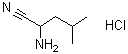 2-Amino-4-methylpentanenitrile hydrochloride molecular structure (CAS 72177-82-3)