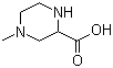 4-Methyl-2-piperazinecarboxylic acid molecular structure (CAS 721876-16-0)