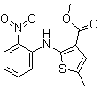 5-甲基-2-[(2-硝基苯基)氨基]-3-噻吩羧酸甲酯分子结构 (CAS 72242-31-0)