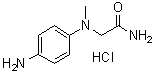 2-[(4-氨基苯基)甲基氨基]乙酰胺盐酸盐分子结构 (CAS 7227-99-8)