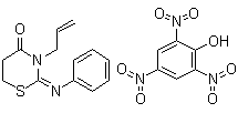 3-Allyltetrahydro-2-(phenylimino)-4H-1,3-thiazin-4-one picrate molecular structure (CAS 7237-88-9)