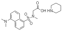 Dansylsarcosine piperidinium salt molecular structure (CAS 72517-44-3)