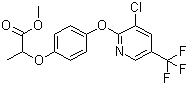 structure of CAS# 72619-32-0, Haloxyfop-P-methyl;Methyl (R)-2-(4-(3-chloro-5-trifluoromethyl-2-pyridyloxy)phenoxy)propionate; 2-(4-((3-Chloro-5-(trifluoromethyl)-2-pyridinyl)oxy)phenoxy)-propanoic acid methyl ester