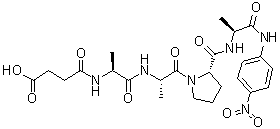 N-(3-Carboxy-1-oxopropyl)-L-alanyl-L-alanyl-L-prolyl-N-(4-nitrophenyl)-L-alaninamide molecular structure (CAS 72682-69-0)