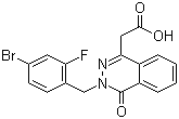 structure of CAS# 72702-95-5, Ponalrestat;Statil; Statyl; 3-[(4-Bromo-2-fluorophenyl)methyl]-3,4-dihydro-4-oxo-1-phthalazineacetic acid