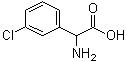 结构式 CAS# 7292-71-9, alpha-氨基-3-氯苯乙酸