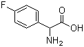结构式 CAS# 7292-73-1, DL-4-氟苯甘氨酸