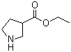 结构式 CAS# 72925-15-6, 吡咯烷-3-羧酸乙酯