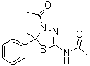 N-(4-Acetyl-4,5-dihydro-5-methyl-5-phenyl-1,3,4-thiadiazol-2-yl)acetamide molecular structure (CAS 72926-24-0)