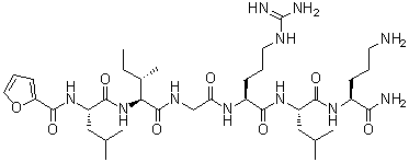 N-(2-Furanylcarbonyl)-L-leucyl-L-isoleucylglycyl-L-arginyl-L-leucyl-L-ornithinamide molecular structure (CAS 729589-58-6)