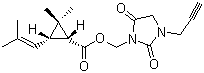 structure of CAS# 72963-72-5, Imiprothrin;2,5-Dioxo-3-prop-2-ynylimidazolidin-1-ylmethyl (1R,3R)-2,2-dimethyl-3-(2-methylprop-1-enyl)cyclopropanecarboxylate