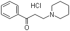 3-(1-哌啶基)苯丙酮盐酸盐分子结构 (CAS 73-63-2)