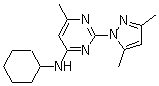 structure of CAS# 73029-73-9, N-Cyclohexyl-N-[2-(3,5-dimethylpyrazol-1-yl)-6-methylpyrimidin-4-yl]amine