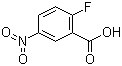 结构式 CAS# 7304-32-7, 2-氟-5-硝基苯甲酸