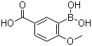结构式 CAS# 730971-32-1, 2-甲氧基-5-羧基苯硼酸