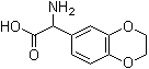 structure of CAS# 73101-09-4, alpha-Amino-2,3-dihydro-1,4-benzodioxin-6-acetic acid