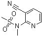 结构式 CAS# 73161-37-2, N-(3-氰基吡啶-2-基)-N-甲基甲烷磺酰胺