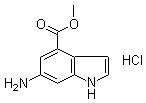 6-Amino-1H-indole-4-carboxylic acid methyl ester monohydrochloride molecular structure (CAS 731810-08-5)