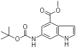 6-(tert-Butoxycarbonylamino)-1H-indole-4-carboxylic acid methyl ester molecular structure (CAS 731810-56-3)