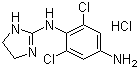 structure of CAS# 73218-79-8, Apraclonidine hydrochloride;2-(4-Amino-2,6-dichloroanilino)-2-imidazoline hydrochloride