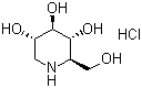 Deoxynojirimycin hydrochloride molecular structure (CAS 73285-50-4)