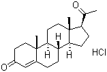 孕甾-4-烯-3,20-二酮盐酸盐分子结构 (CAS 73489-90-4)