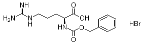 N-苄氧羰基-L-精氨酸氢溴酸盐分子结构 (CAS 73496-41-0)