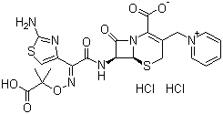 头孢他啶二盐酸盐分子结构 (CAS 73547-70-3)