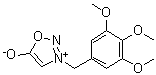 5-Hydroxy-3-[(3,4,5-trimethoxyphenyl)methyl]-1,2,3-Oxadiazolium inner salt molecular structure (CAS 7356-31-2)