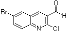 结构式 CAS# 73568-35-1, 6-溴-2-氯喹啉-3-甲醛