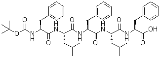N-[(1,1-Dimethylethoxy)carbonyl]-L-phenylalanyl-L-leucyl-L-phenylalanyl-L-leucyl-L-phenylalanine molecular structure (CAS 73572-58-4)