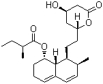 结构式 CAS# 73573-88-3, 美伐他汀