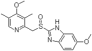 Omeprazole molecular structure (CAS 73590-58-6)