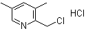 结构式 CAS# 73590-93-9, 2-(氯甲基)-3,5-二甲基吡啶盐酸盐