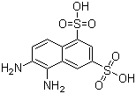 5,6-Diaminonaphthalene-1,3-disulphonic acid molecular structure (CAS 73692-57-6)
