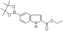 2-Ethoxycarbonylindole-5-boronic acid pinacol ester molecular structure (CAS 736990-02-6)