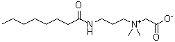 N-(辛酰胺基丙基)-N,N-二甲基铵甜菜碱分子结构 (CAS 73772-46-0)