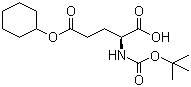 structure of CAS# 73821-97-3, Boc-L-glutamic acid 5-cyclohexyl ester ;Boc-Glu(Ochx)-OH