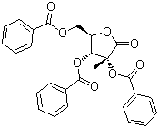 2,3,5-Tri-O-benzoyl-2-C-methyl-D-ribonic acid-1,4-lactone molecular structure (CAS 7392-74-7)