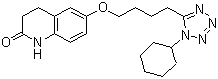 结构式 CAS# 73963-72-1, 西洛他唑; 6-[4-(1-环己基-1H-戊四唑-5-基)丁氧基]-3,4-二氢-2(1H)-喹诺酮
