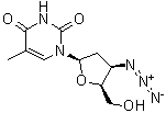 1-(3-Azido-2,3-dideoxy-beta-D-threo-pentofuranosyl)-5-methyl-2,4(1H,3H)-pyrimidinedione molecular structure (CAS 73971-82-1)