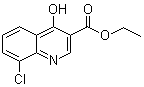 8-氯-4-羟基喹啉-3-甲酸乙酯分子结构 (CAS 73987-37-8)