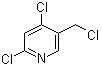 结构式 CAS# 73998-96-6, 2,4-二氯-5-(氯甲基)吡啶