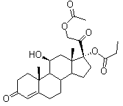 Hydrocortisone aceponate molecular structure (CAS 74050-20-7)