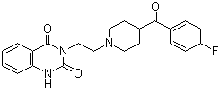结构式 CAS# 74050-98-9, 酮色林; 酮舍林; 凯坦色林; 凯他色林; 3-[2-[4-(4-氟苯甲酰)-1-哌啶基]乙基]-2,4[1H,3H]-喹唑二酮